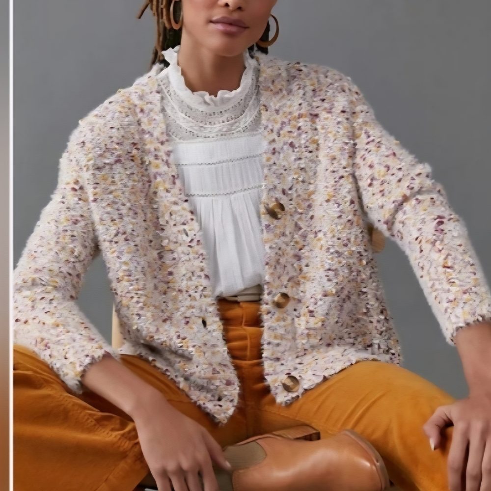 Multicolor Button-Up Cardigan - Picture 2 of 9